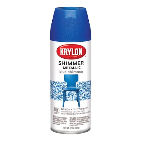 Krylon Spray Paint, Blue Shimmer, Metallic, 12 oz K03925000